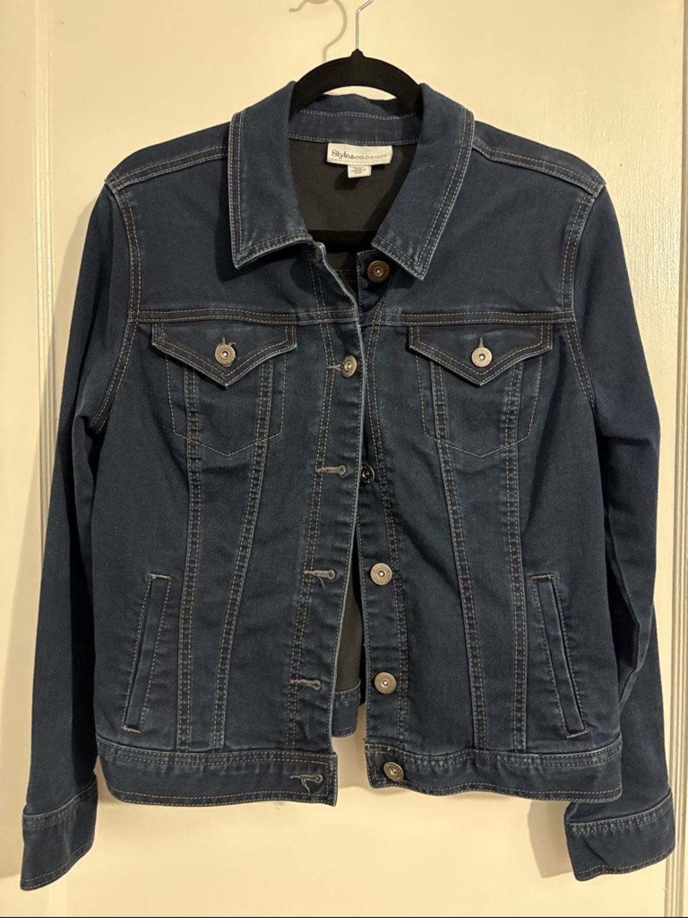 Style & Co. Navy Blue Denim Jacket